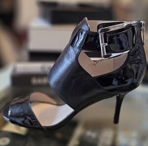 Michael Kors Black Leather & Patent Heels